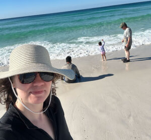 Mom selfie on the beach in Destin